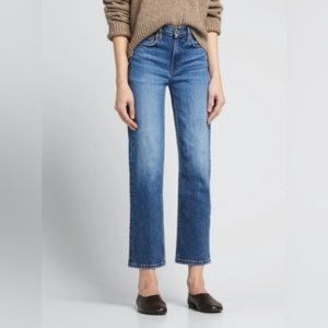 RE/DONE 70s Stove Pipe High Waist Button Fly Cropped Jeans